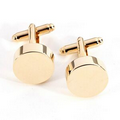 Round Gold Cufflinks